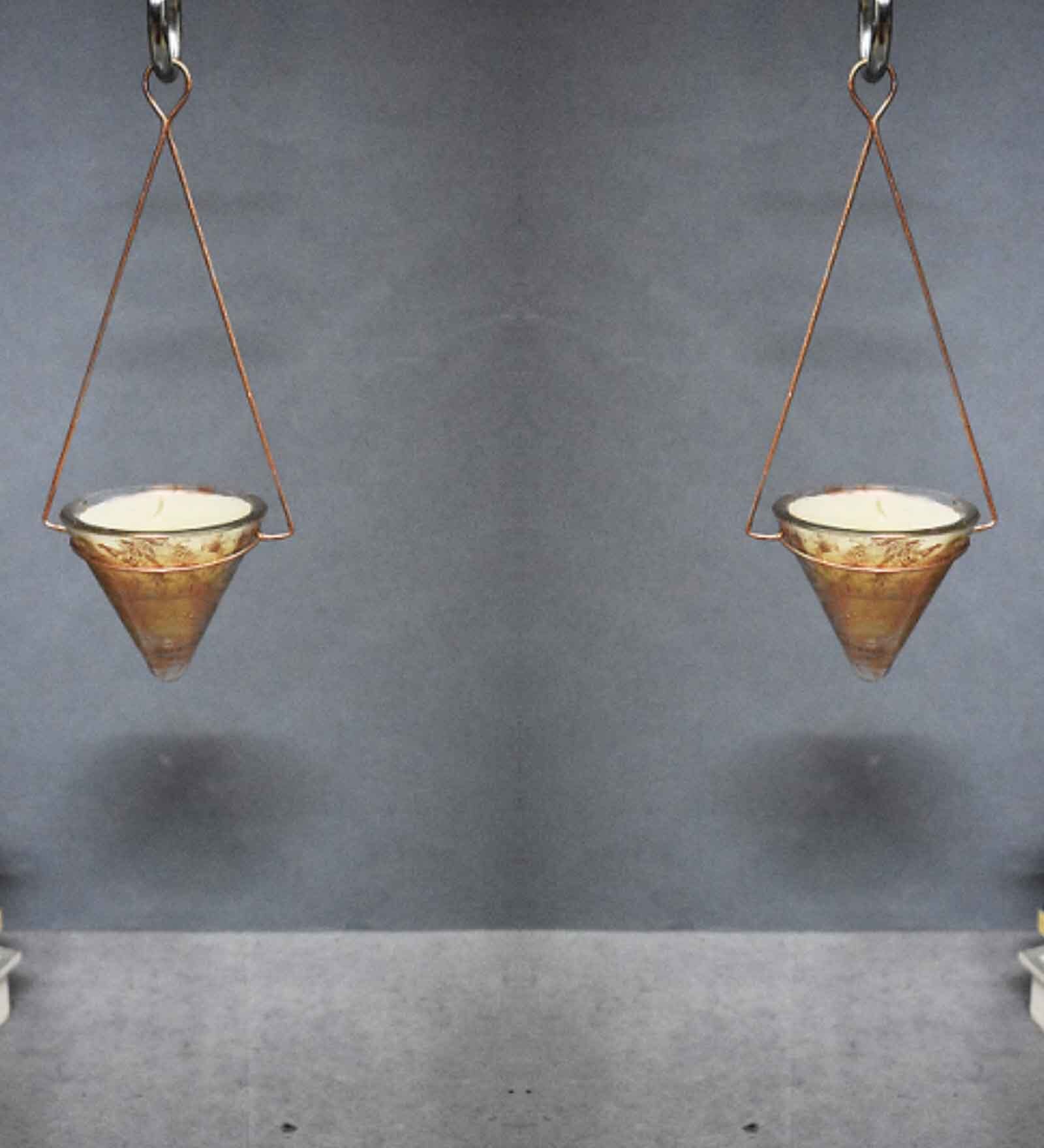 Copper Wax Hanging Candles