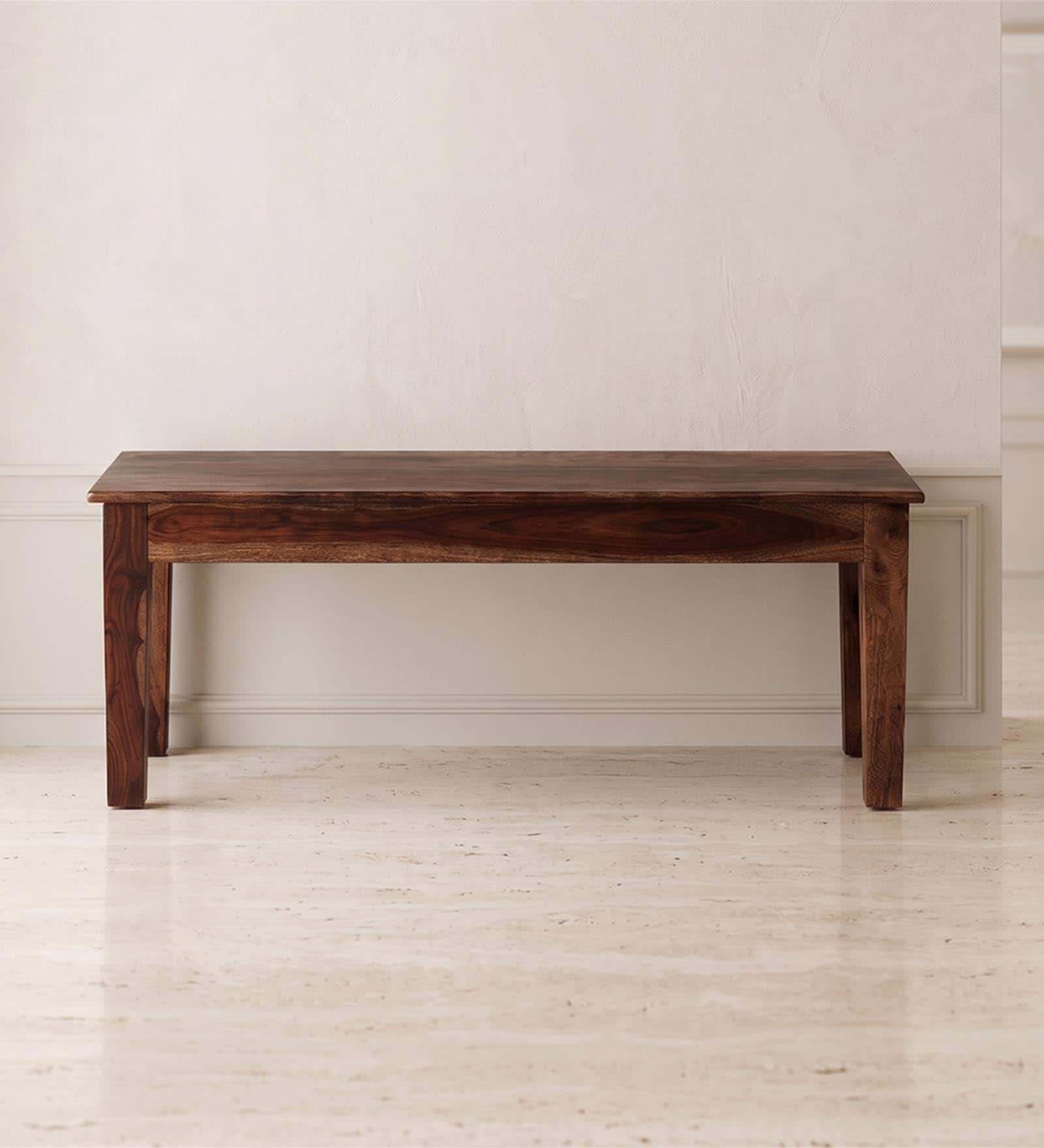 Coral Cane Dining Bench In Sheesham Wood Finish