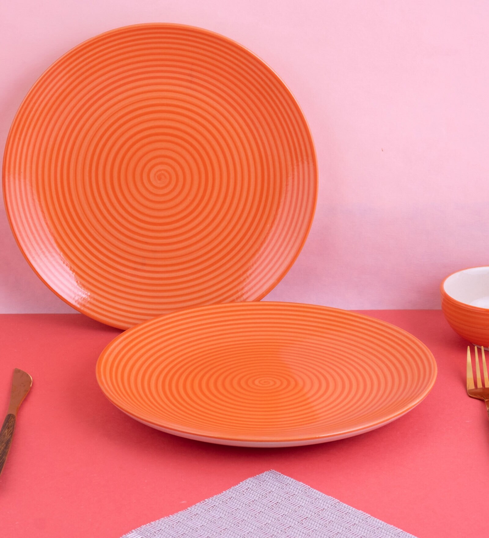Buy Coral Ceramic Dinner Plates (Set of 2) by Turkish Clay at 33 OFF