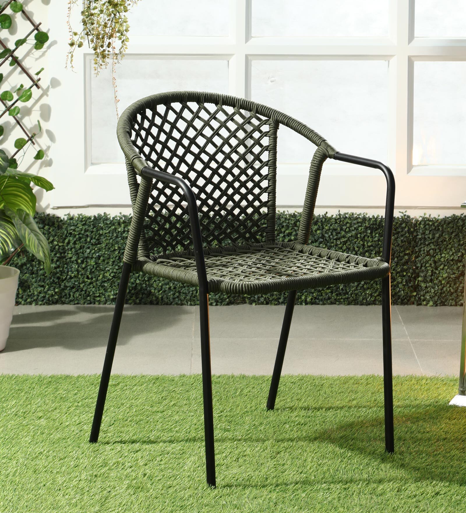 Buy Coral Metal Patio Chair in Green & Black Finish at 8 OFF by Advent