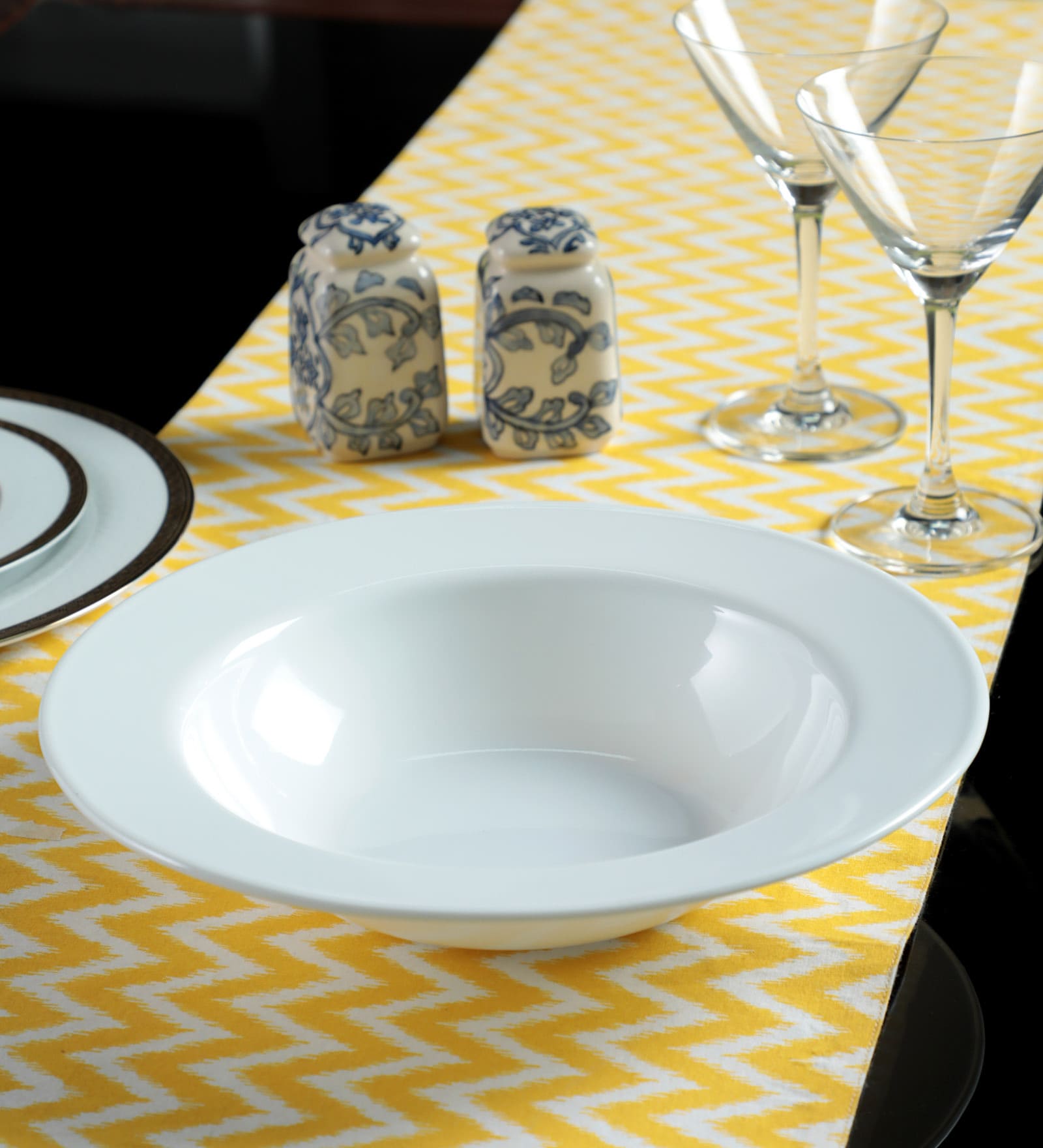 Buy Corelle Winter Frost White Vitrelle Glass Pasta Bowl, 828 ML Online