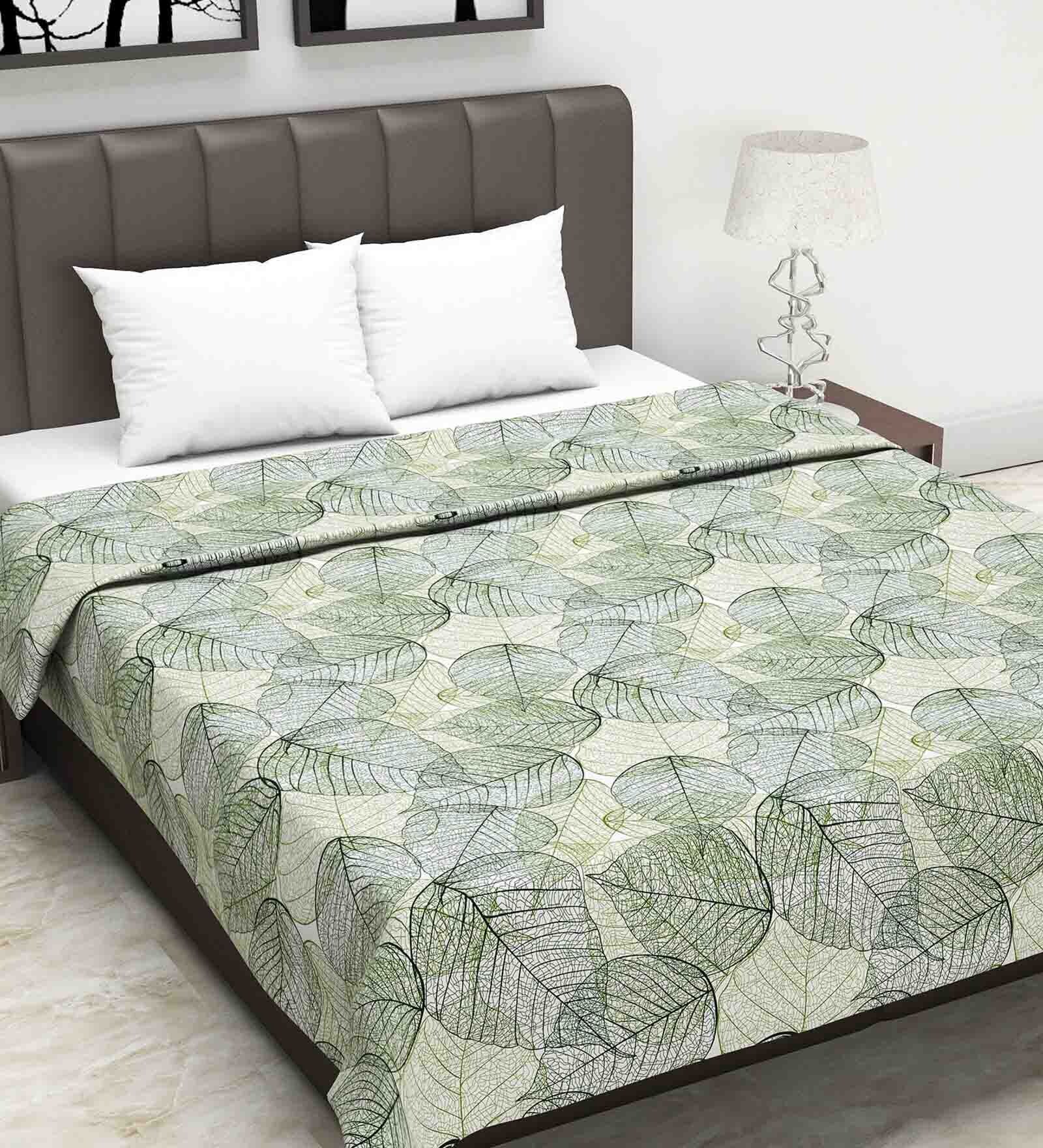 Green Abstract 120 GSM Double Bed Dohar Green Abstract 120 GSM Double Bed Dohar