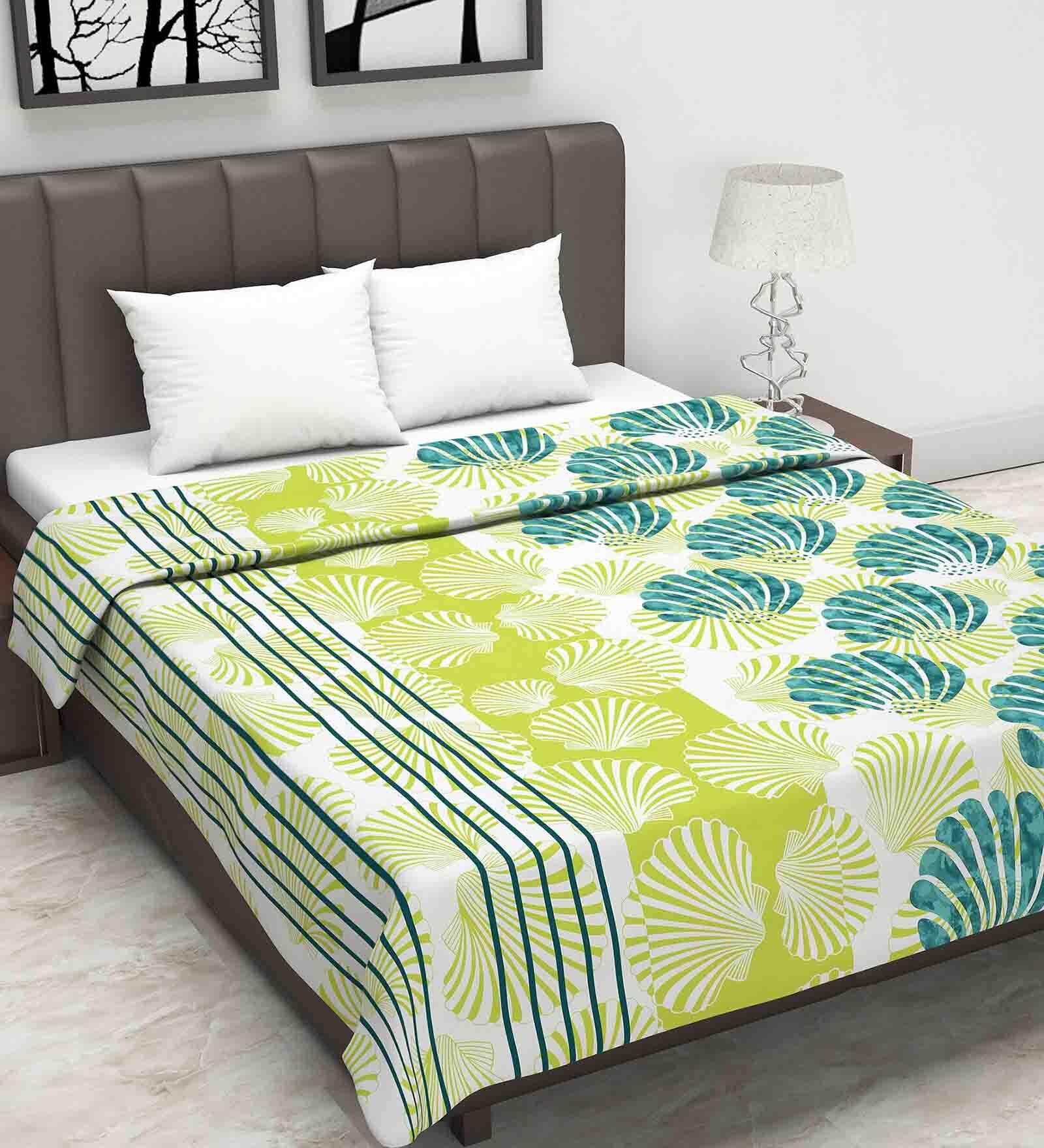 Green Abstract 120 GSM Double Bed Dohar Green Abstract 120 GSM Double Bed Dohar