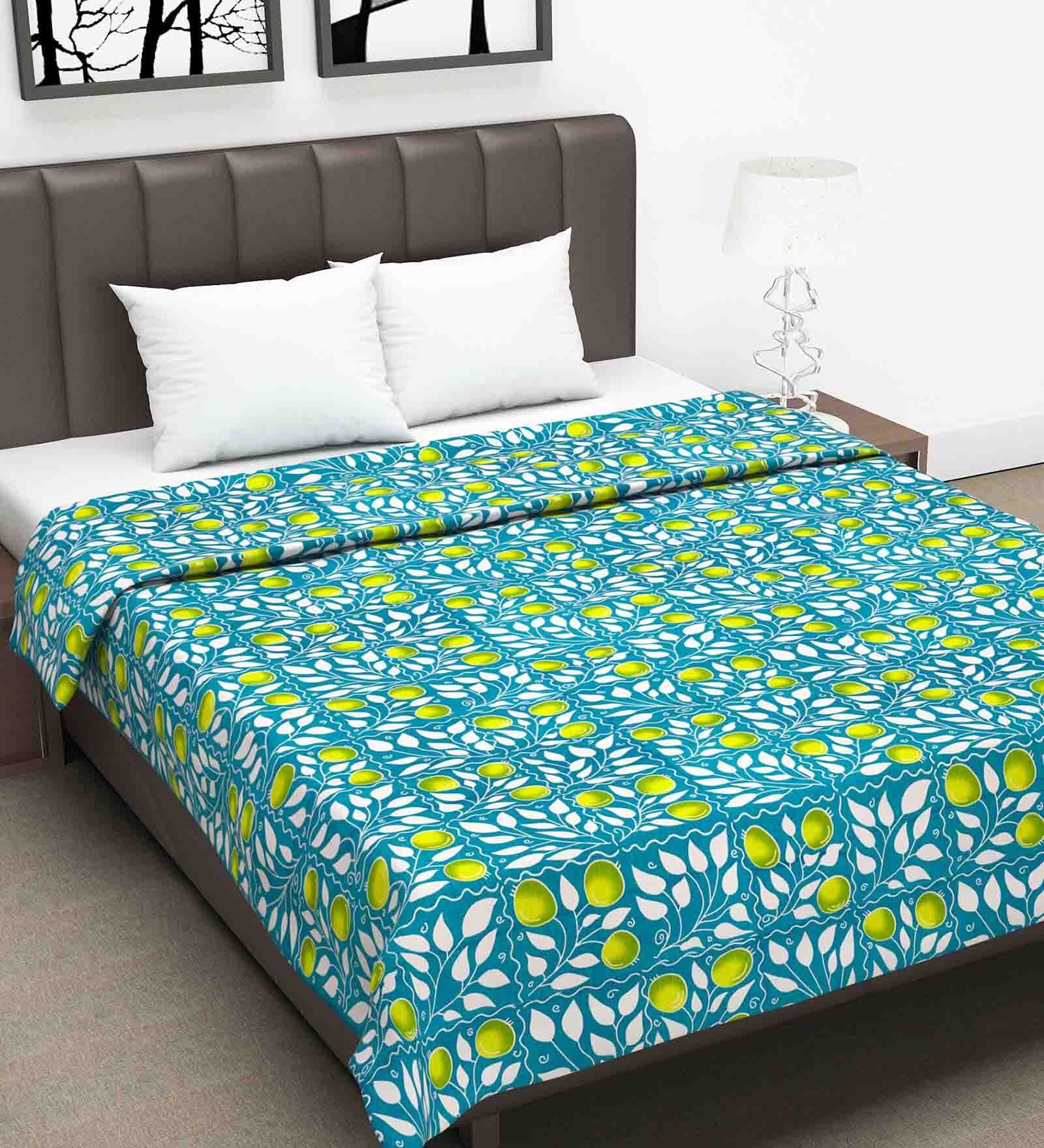 Blue Floral 120 GSM Double Bed Dohar