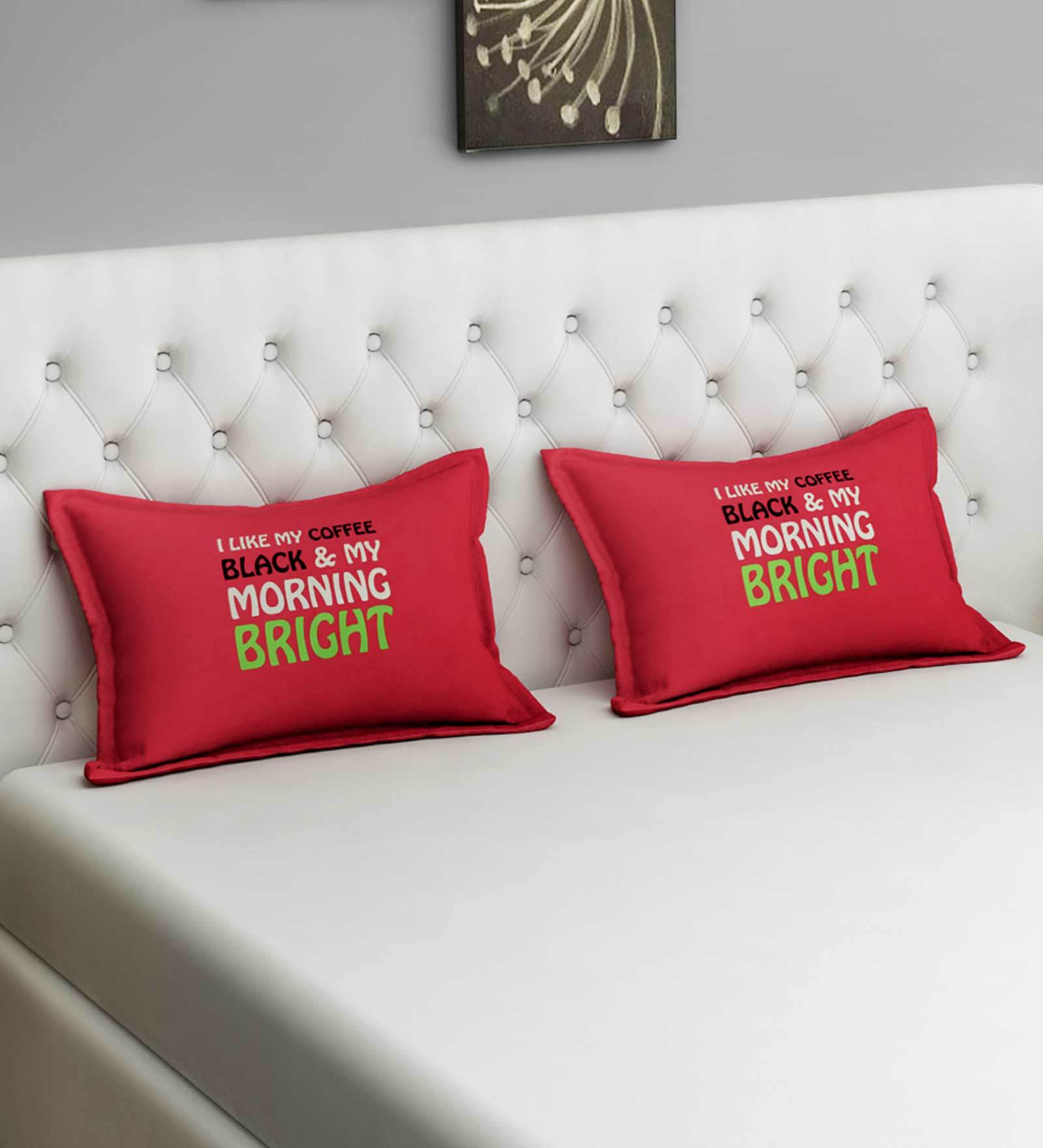 Cotton 144TC 28x18 Inch Pillow Cover Set