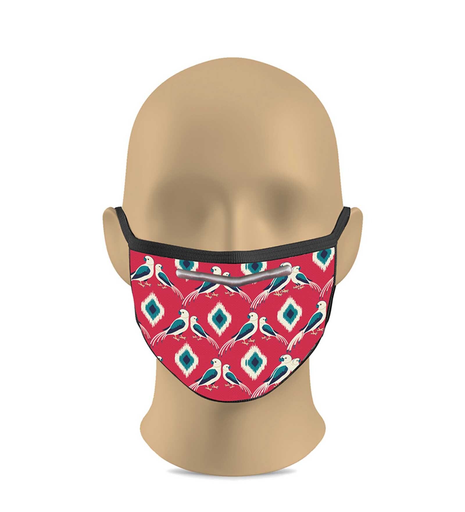 Buy Cotton Cloth Face Mask in Pink Color by India Circus by Krsnaa