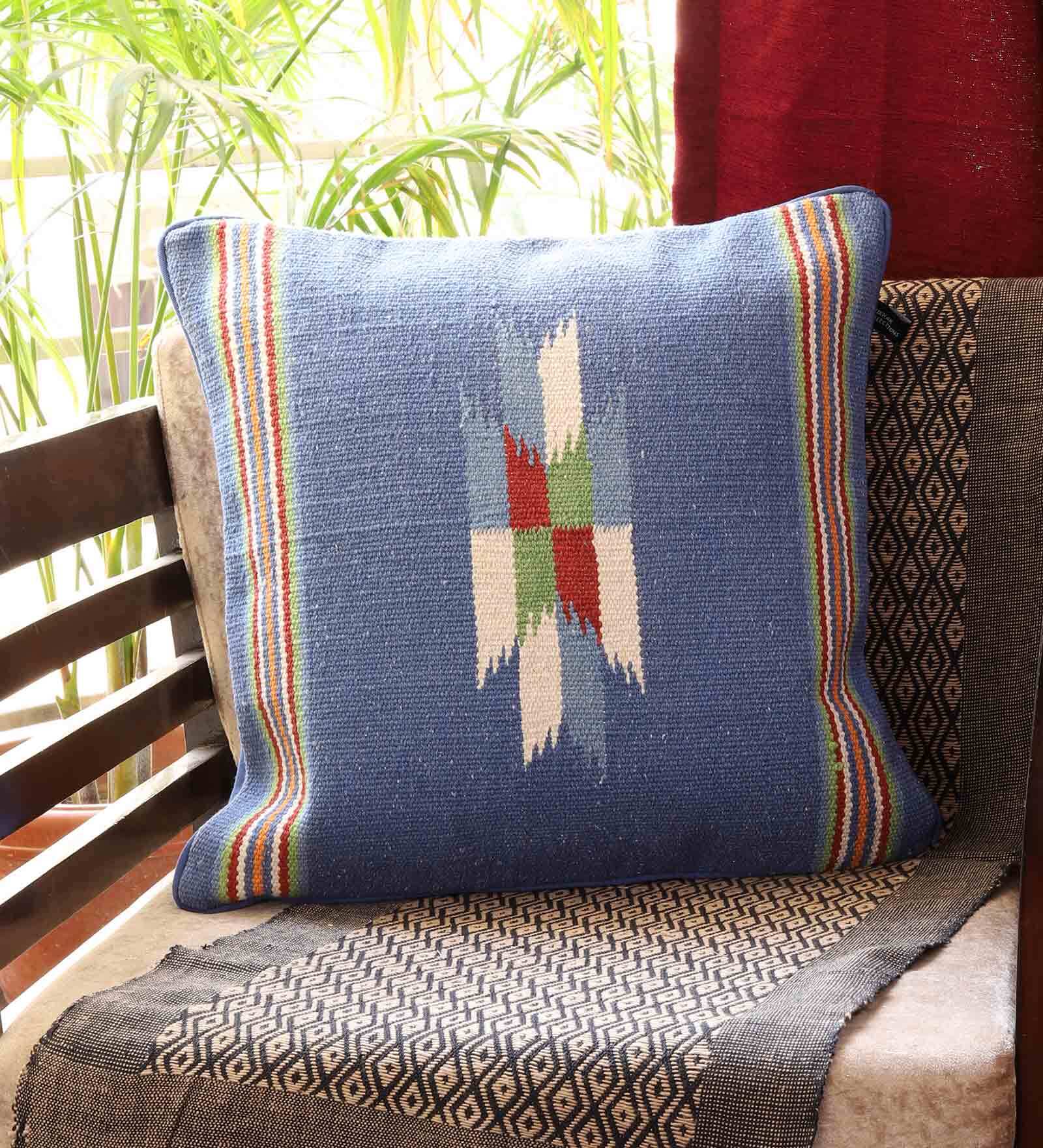 Cotton Multicolour 16 x 16 Inch Cushion Cover (Set of 1)