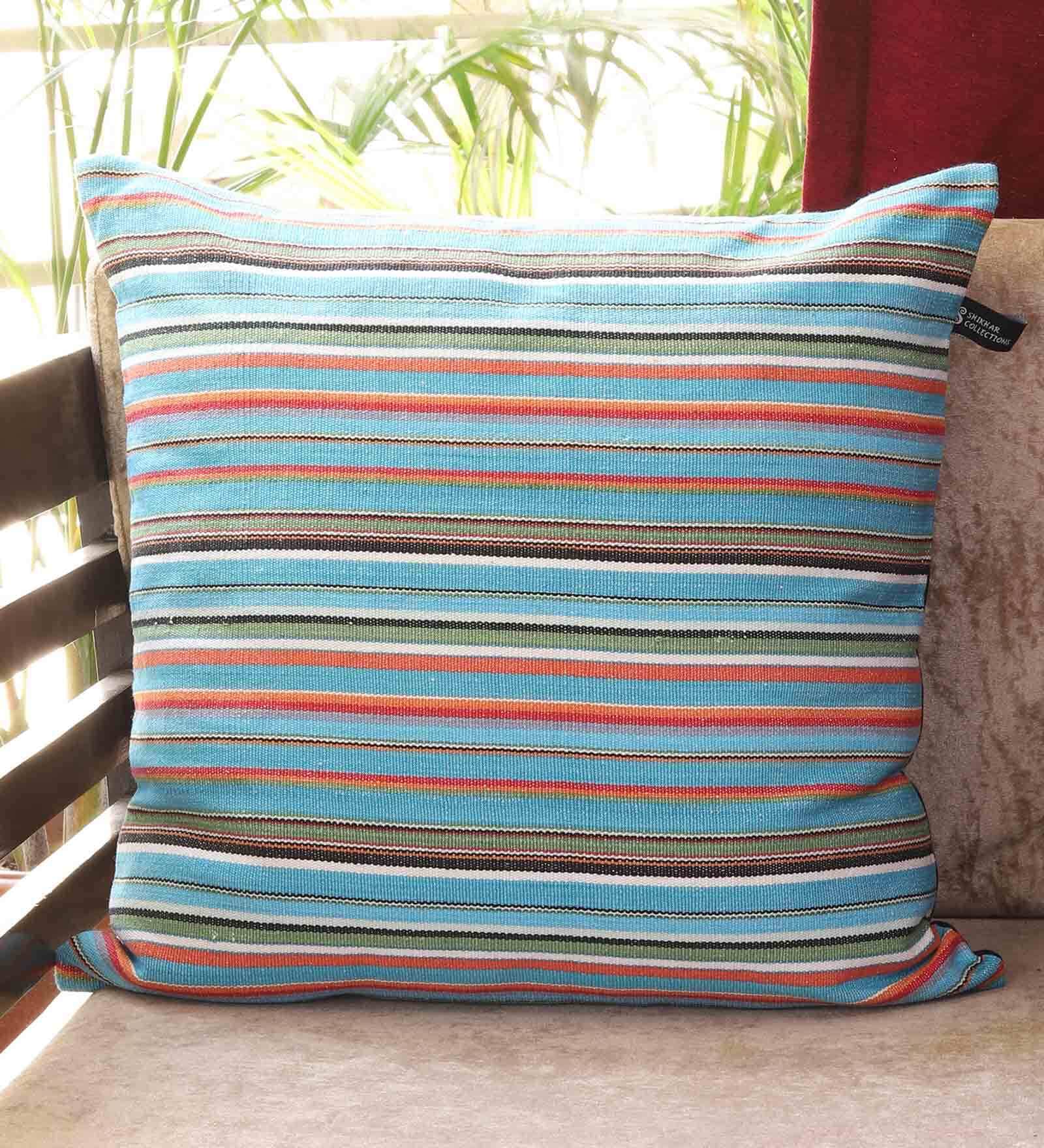 Cotton Multicolour 16 x 16 Inch Cushion Cover (Set of 1)