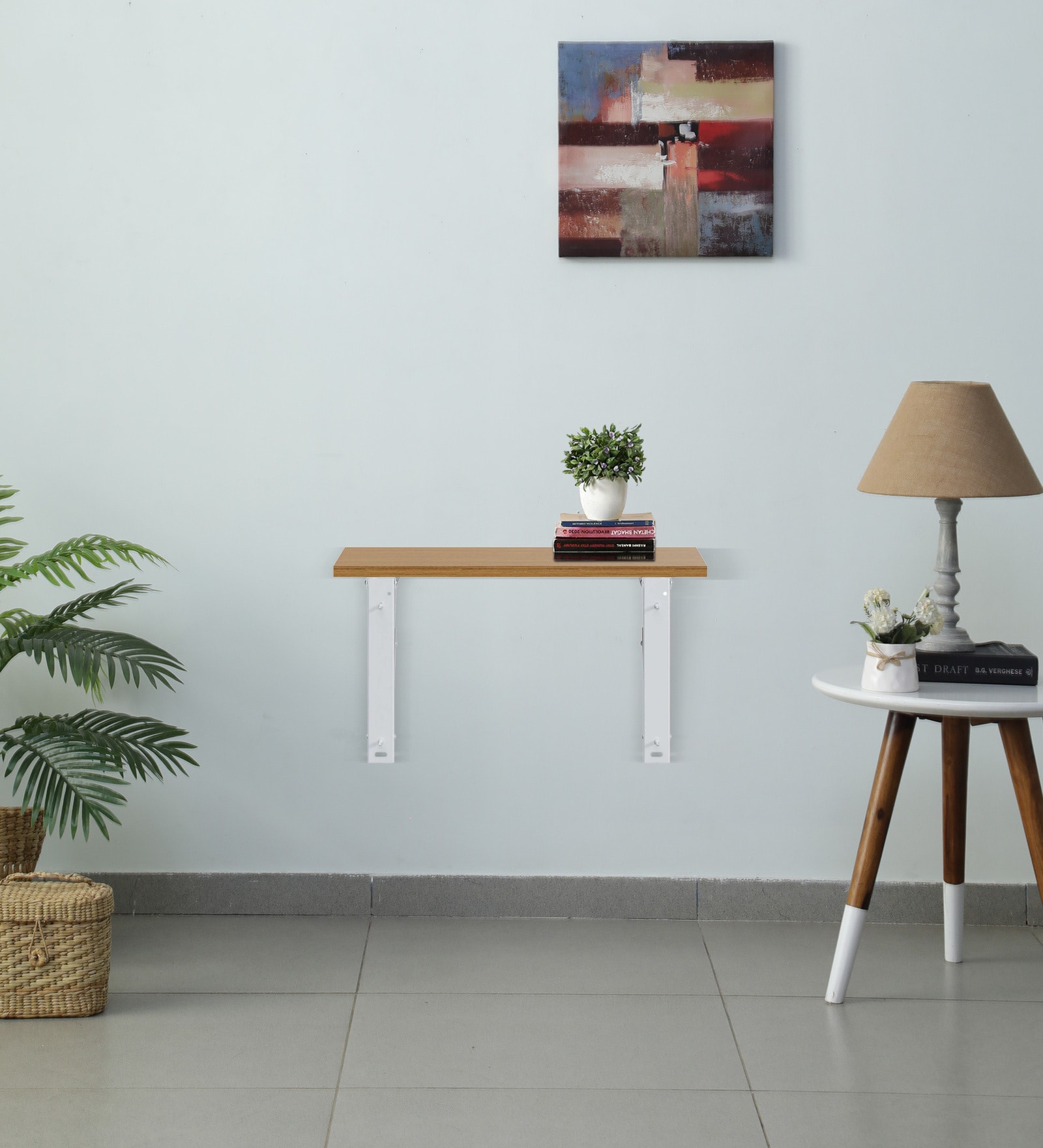 Buy Couper Wall Mounted Study Table in Urban Teak Finish at 53 OFF by