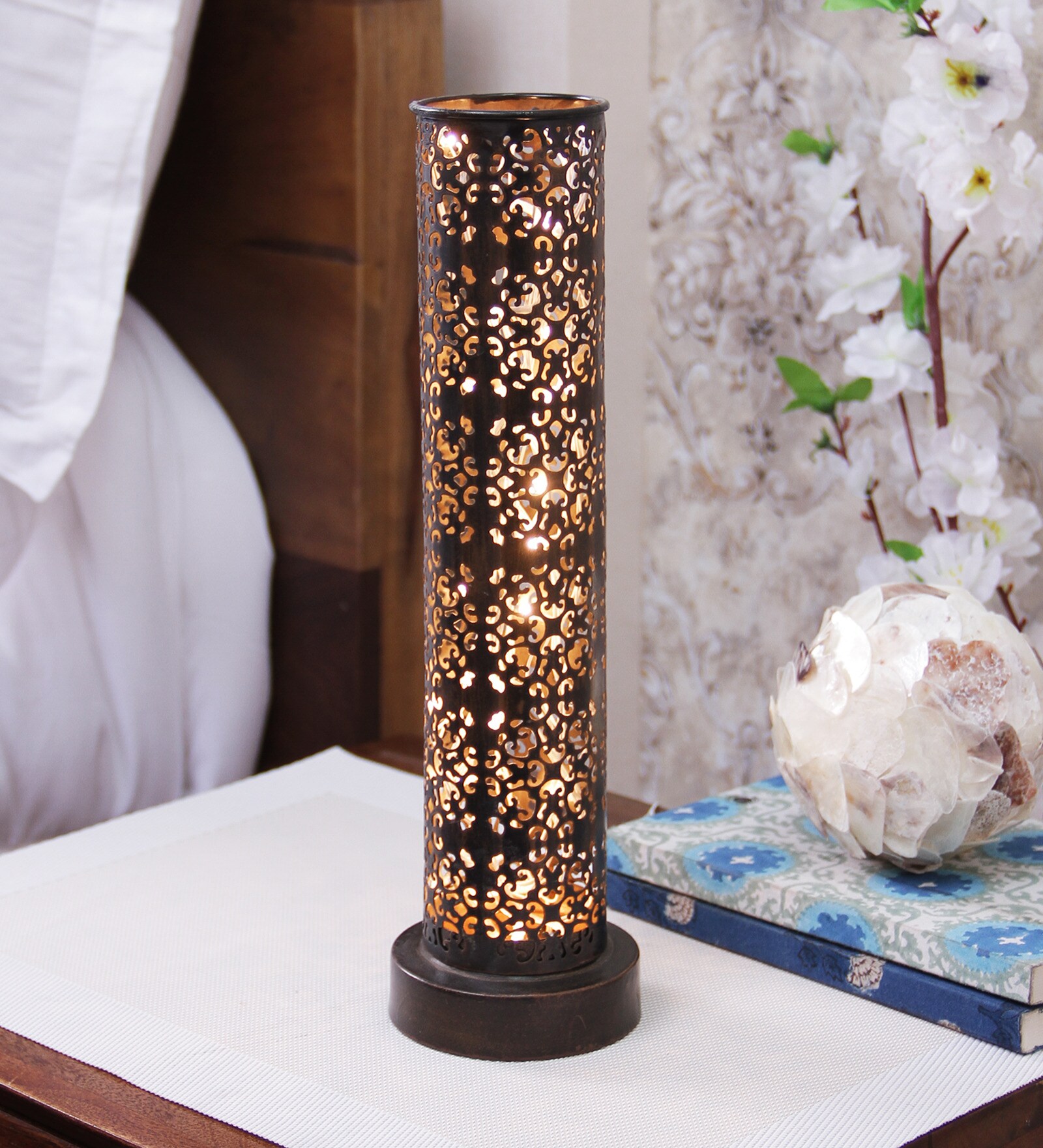 String Table Lights Buy Kashmiri Antique Table String Light House by Courtyard Online ...