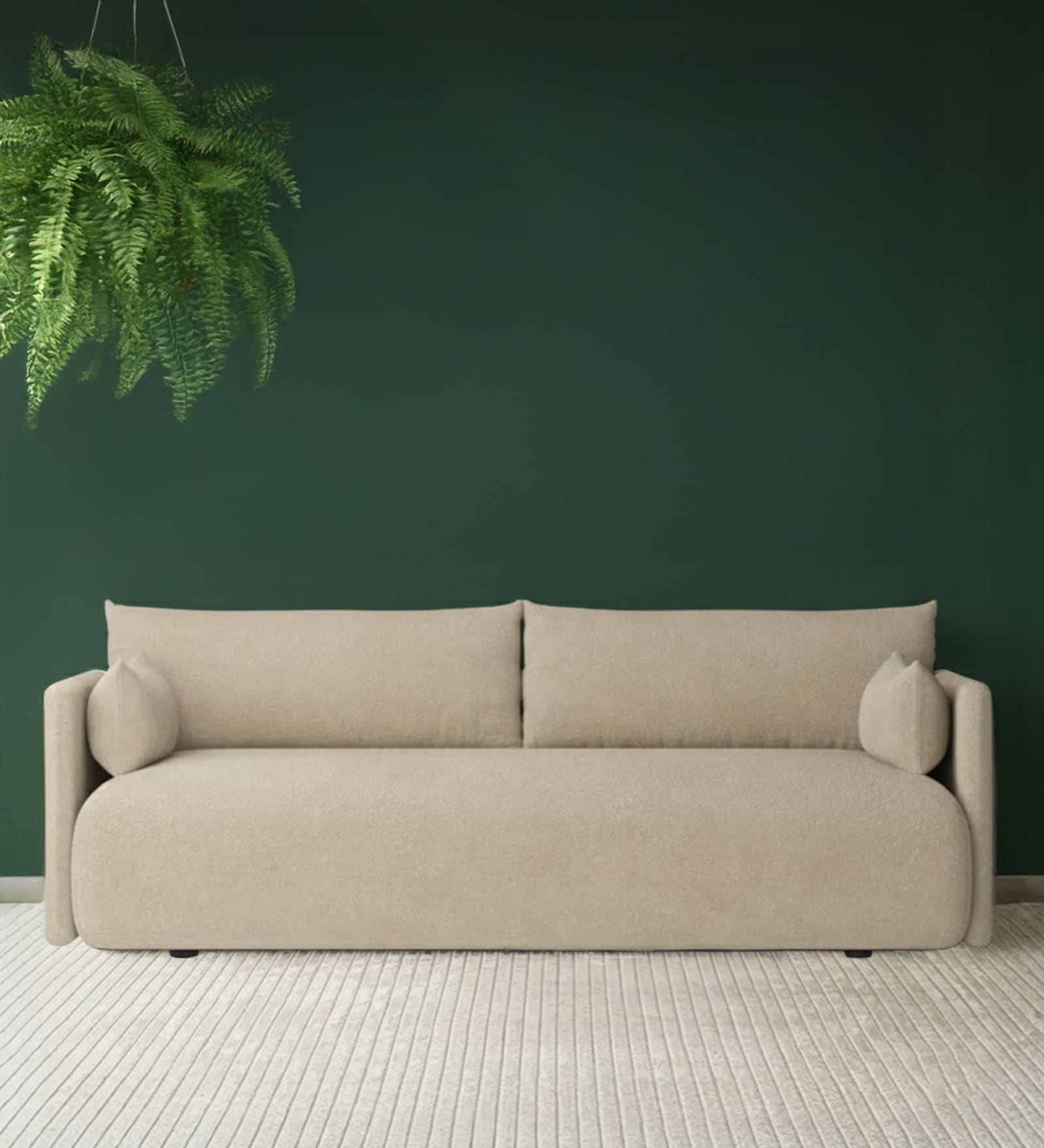 Cozy Chic Boucle 2 Seater Sofa In Soft Sand Colour Cozy Chic Boucle 2 Seater Sofa In Soft Sand Colour