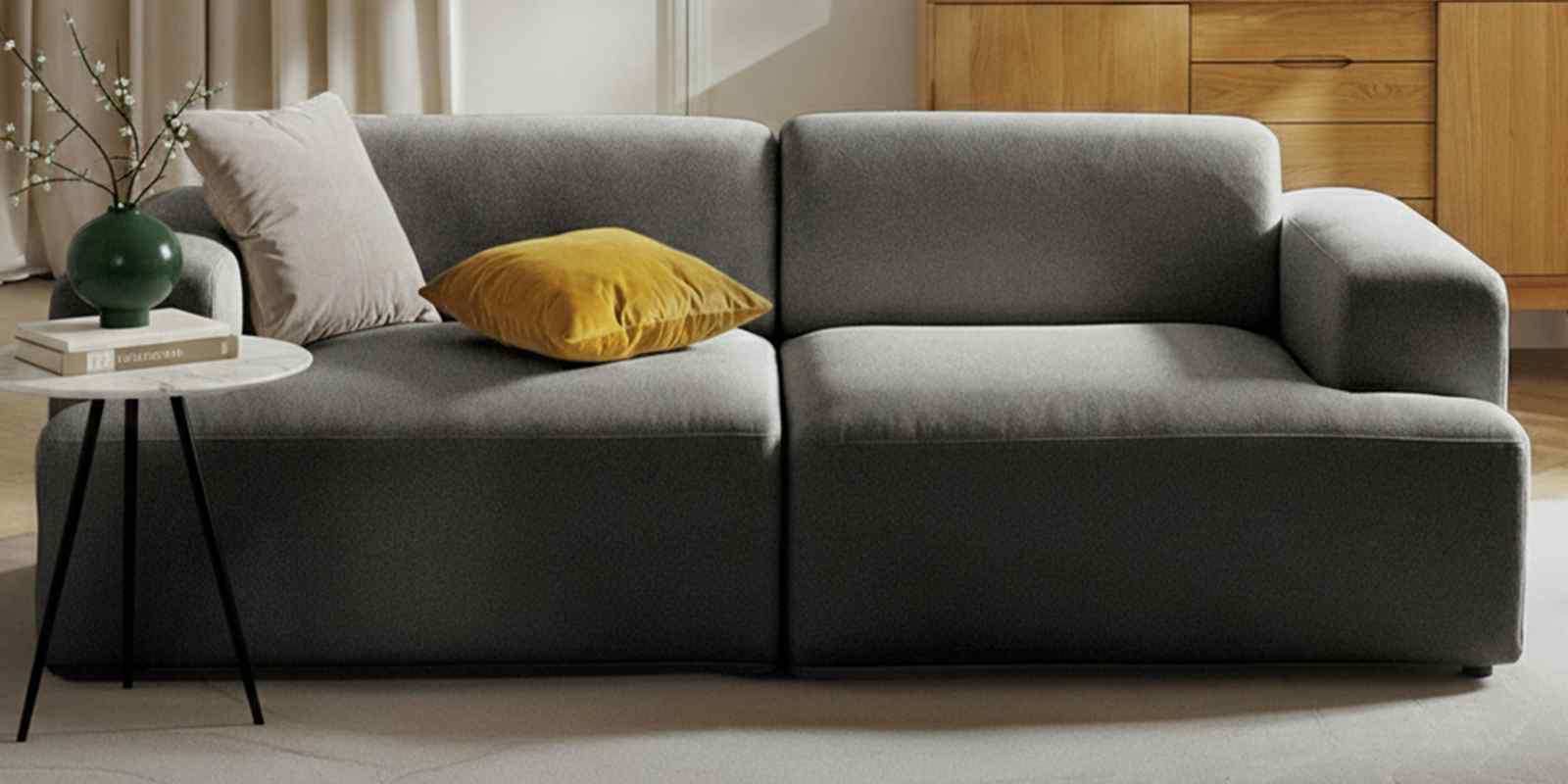 Comfort Haven 2 Seater Sofa In Dark Grey Color