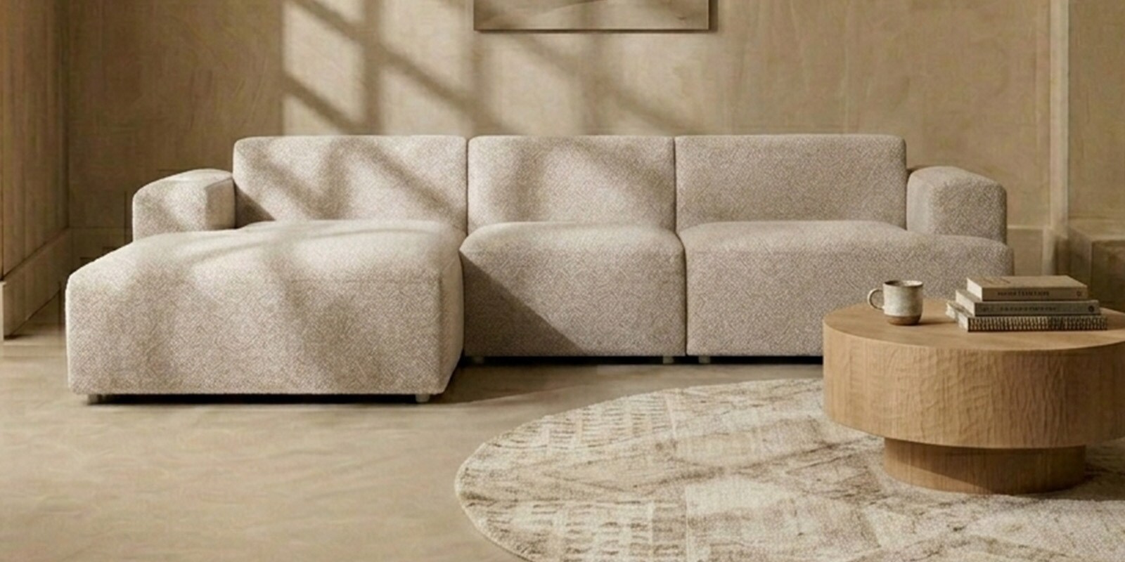 Comfort Haven 3 Seater RHS L Shaped Sofa In Mouse Grey Color