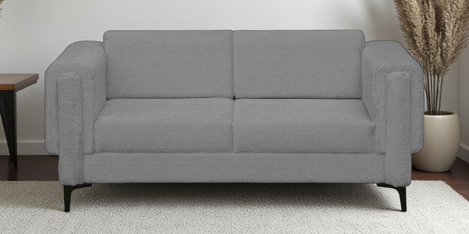 Consalvo  Boucle Fabric 2 Seater Sofa in Grey Colour