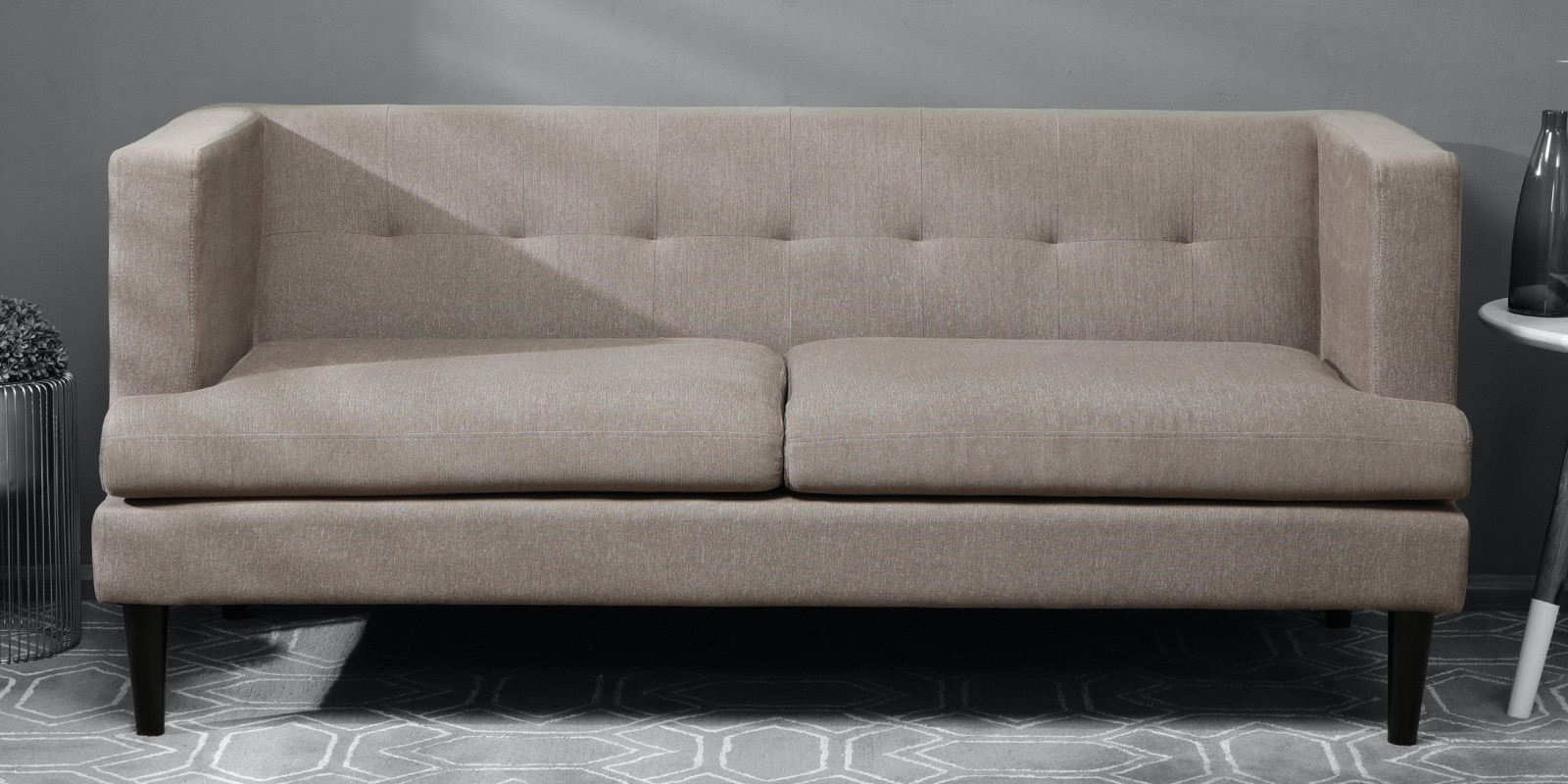 Buy Aracely Fabric 3 Seater Sofa In Sandy Brown Colour at 12 OFF by Casacraft from Pepperfry