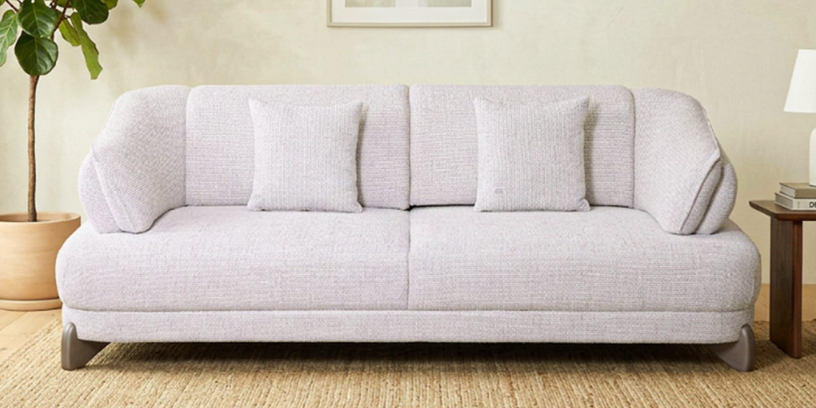 Cove 3 Seater Sofa In  Light Grey Color