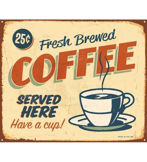 Buy Seven Rays Coffee Served Here Pin Up 12x14 INCH Poster Online ...