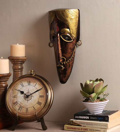 Buy Multicolour Metal Decorative Wall Mask By Cocovey Online