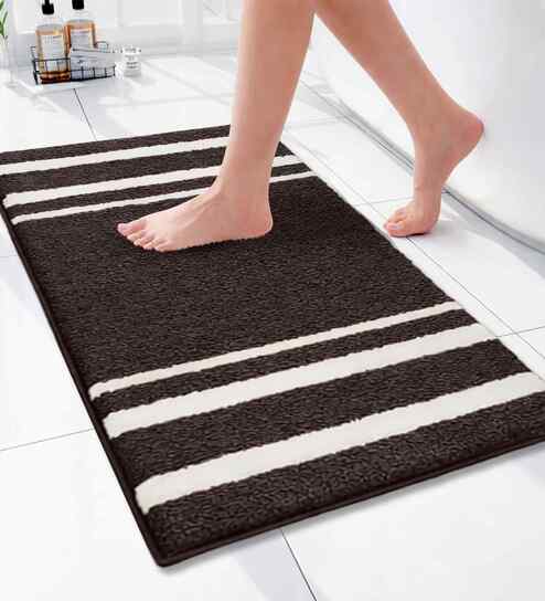 Coffee Microfiber 40x60 cm Anti Skid Bathroom Mat