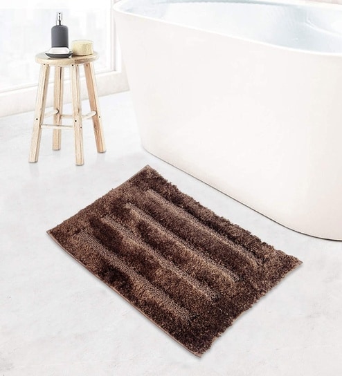 Coffee Microfibre 18x30 Inches Absorbent Bath Mat