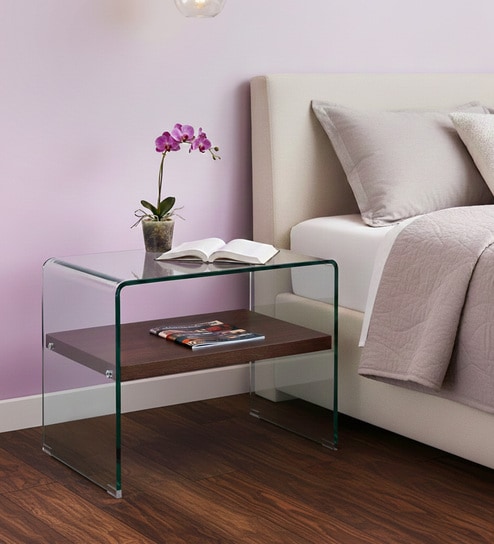 Cole Glass End Table In Clear Glass Finish