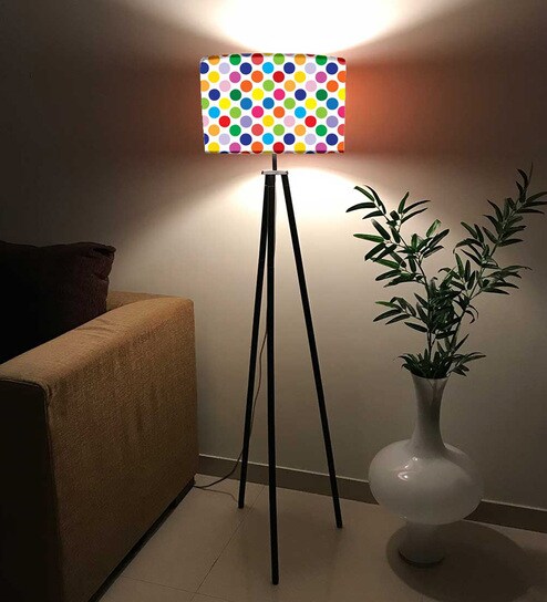 Buy Colorful Dots Designer Tripod Floor Lamp Standing By Nutcase