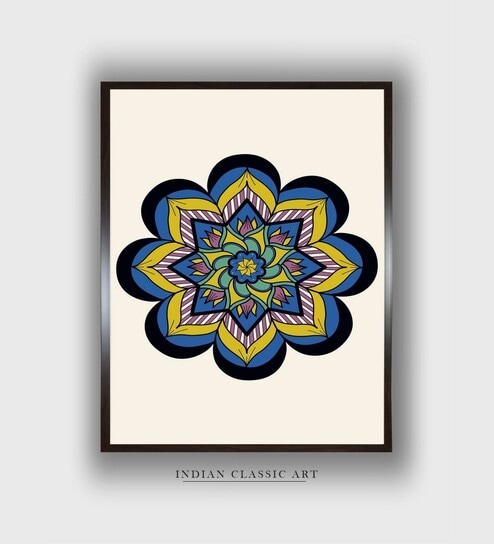 Colorful Mandala Canvas Framed Wall Painting