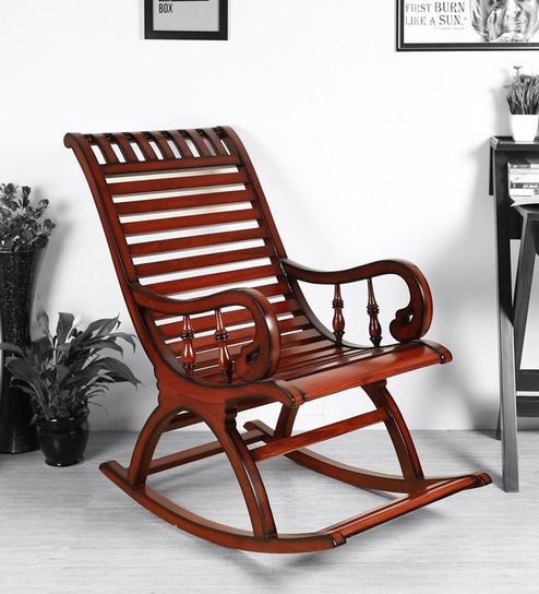 Colourodo Rocking Chair in Brown Colour