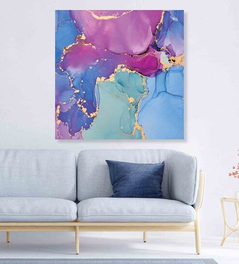 Colour Mixing Multicolour Canvas Unframed Wall Painting