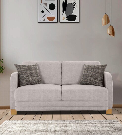 Columbia Fabric 2 Seater Sofa in Grey Colour