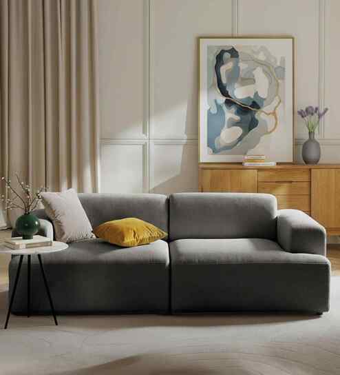 Comfort Haven 2 Seater Sofa In Dark Grey Color