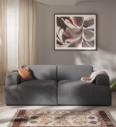 Comfort Haven 2 Seater Sofa In Grey Color