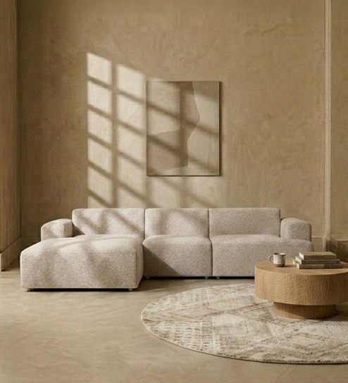 Comfort Haven 3 Seater RHS L Shaped Sofa In Mouse Grey Color