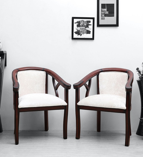 Comfy Arm Chair (Set of 2) in Brown Colour in