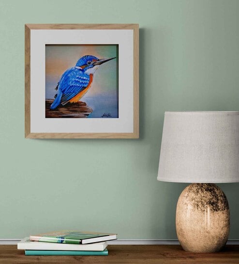Common Kingfisher Handmade Acrylic Paint On Canvas Unframed