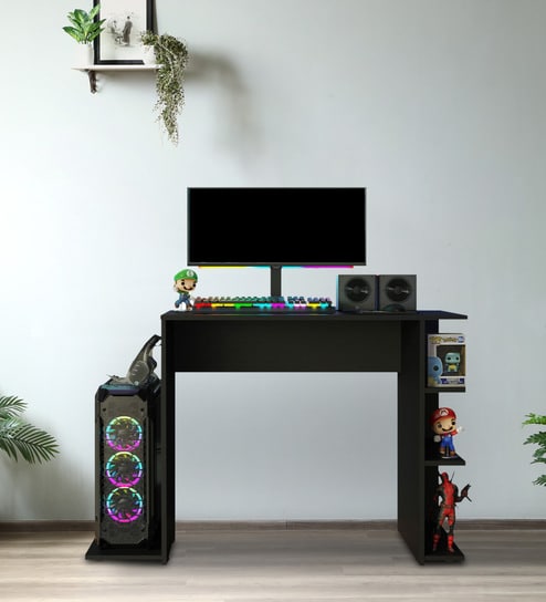 Compact Writing Table In Black Color
