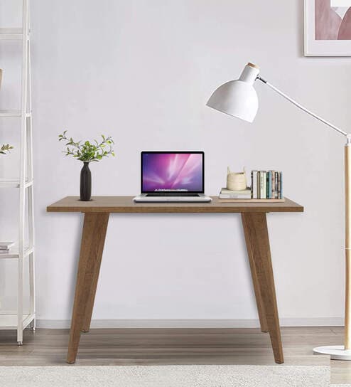 Compact Writing Table In Natural Finish