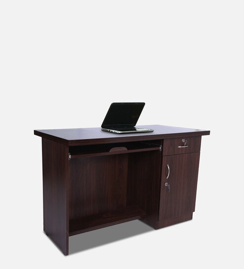 Computer Table In Brown Finish