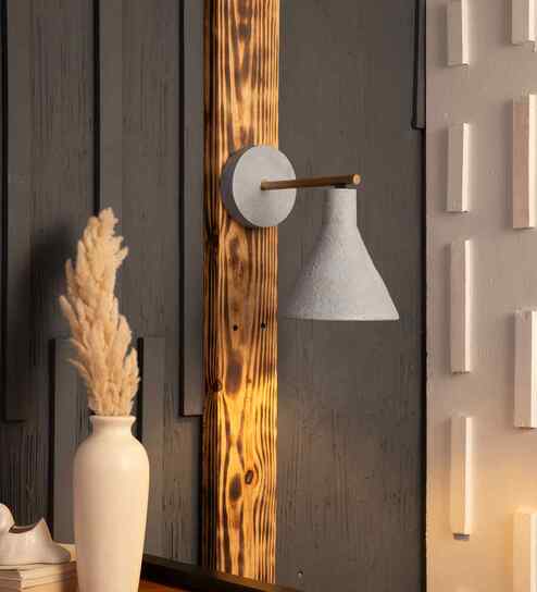 Concrete Grey Wall Sconce By Shoppeefry