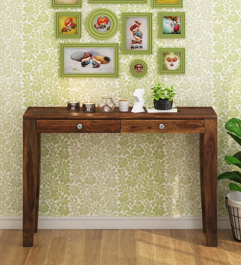 Buy Connie Solid Wood Console Table In Provincial Teak Finish By