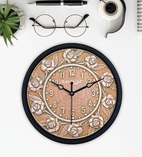 Atlier Black Plastic Wall Clock