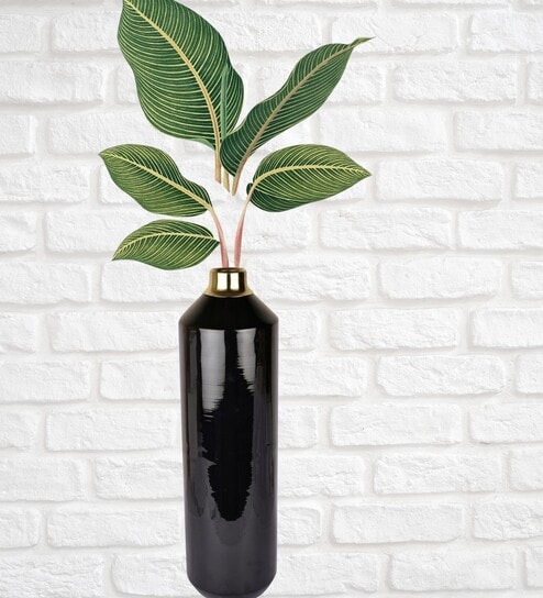 Contemp Black Iron Table Vase by Citilites