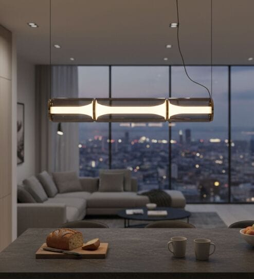 Contemporary Tube Pendant Light