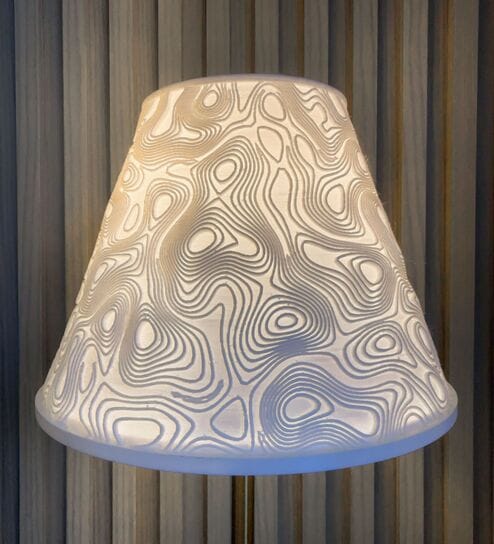 Beige Contour Polymer Lamp Shade