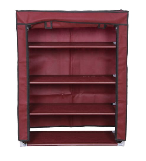 Buy Cool Trends Maroon Four Layer Shoe Cabinet Online Cabinets