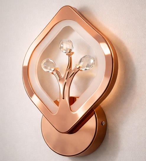 Copper Finish Novelty Wall Light Oval Design Set of 1