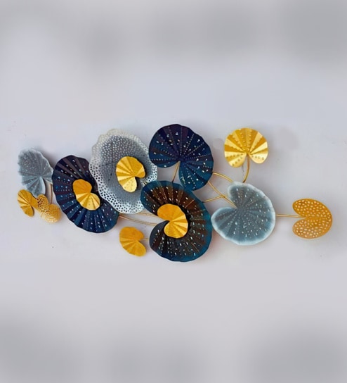 Coral Abstract Metal Art In Multicolour by Moh Decors
