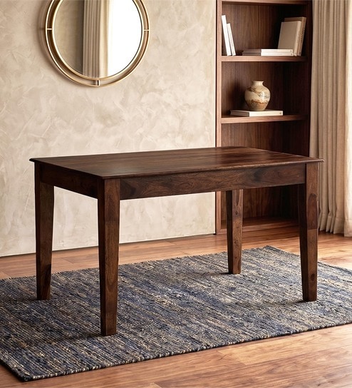 Coral Cane 4 Seater Dining Table In Sheesham Wood Finish