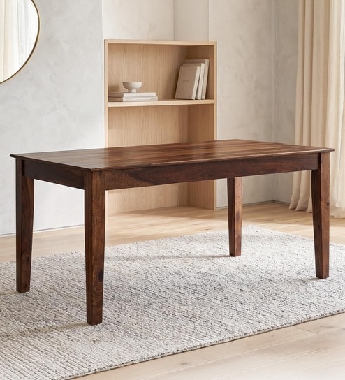 Coral Cane 6 Seater Dining Table In Sheesham Wood Finish