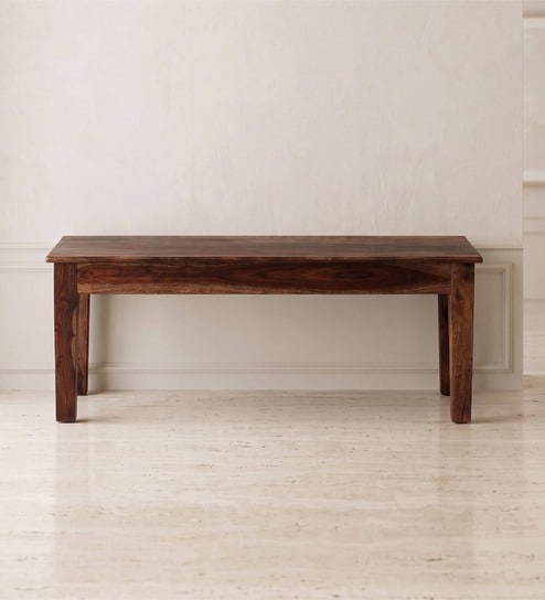 Coral Cane Dining Bench In Sheesham Wood Finish